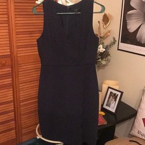 Classy Scalloped Wrap Dress